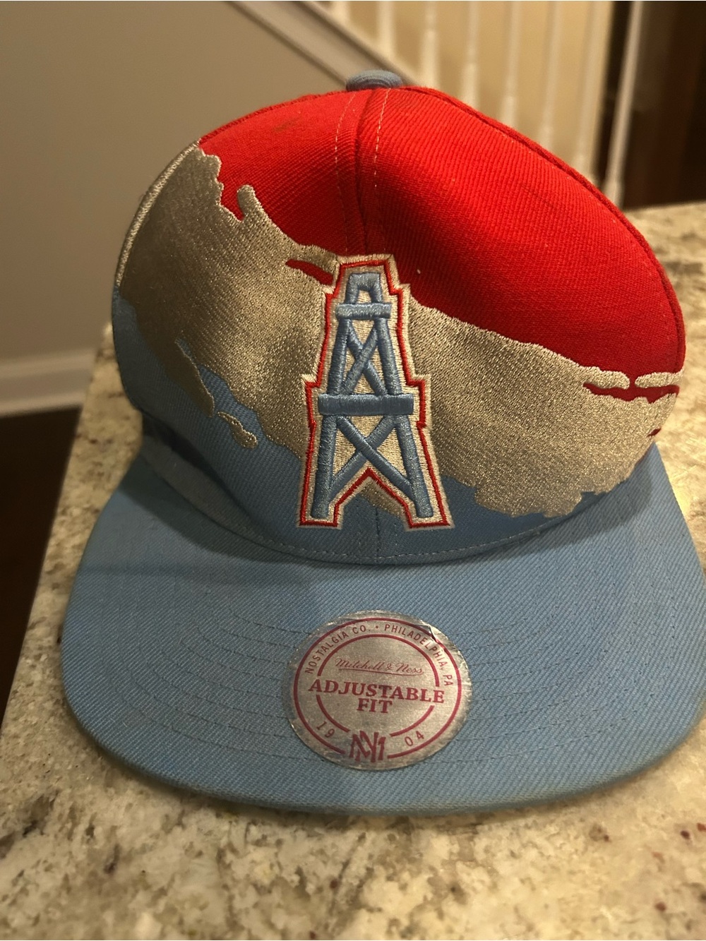 Like new -  Mitchell & Ness Blue and Red Vintage-Style Baseball Cap